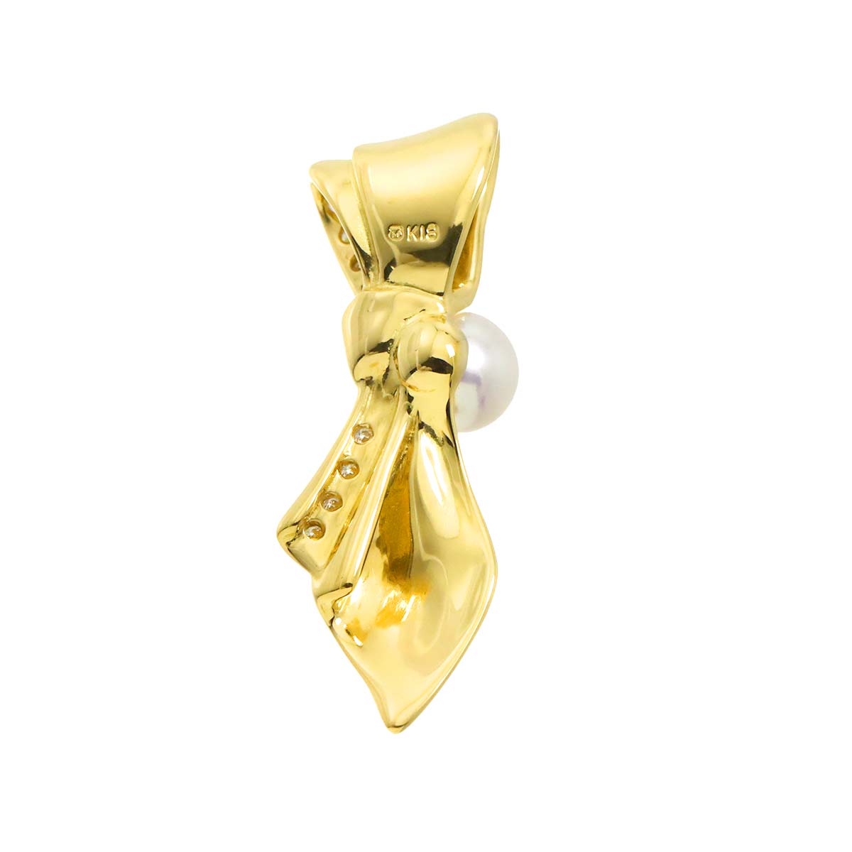 Akoya Pearl 6.5mm Pendant Top 18K YG 750
