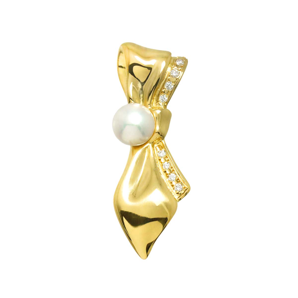 Akoya Pearl 6.5mm Pendant Top 18K YG 750
