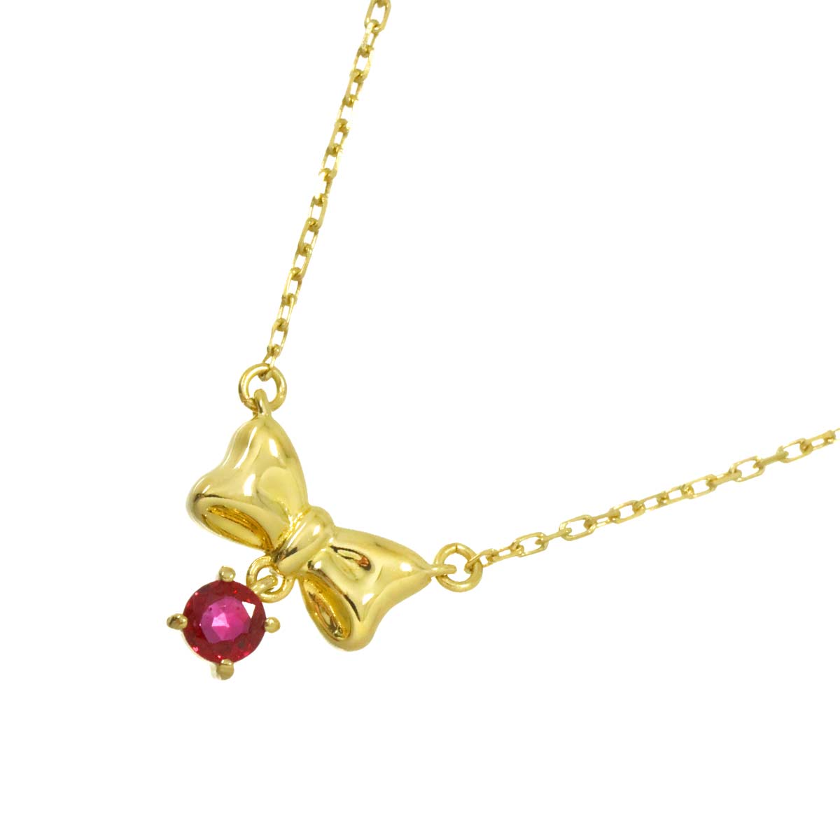Ruby Necklace K18 Yellow Gold 750