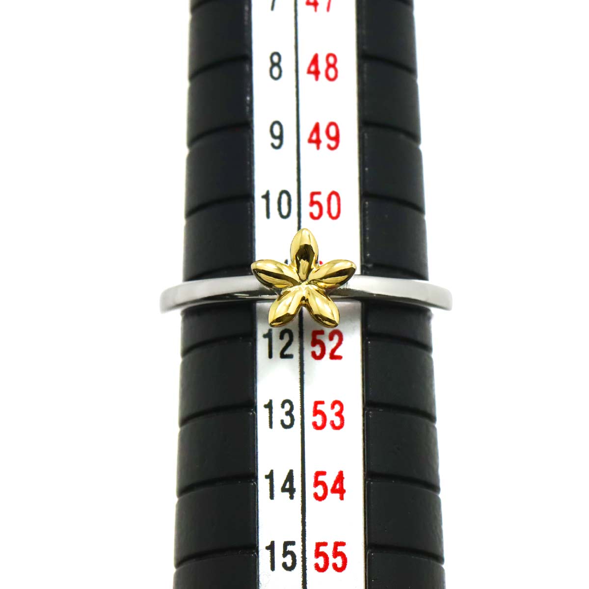 Flower Motif Ring 18K White Gold 750 Size5.75-6(US)