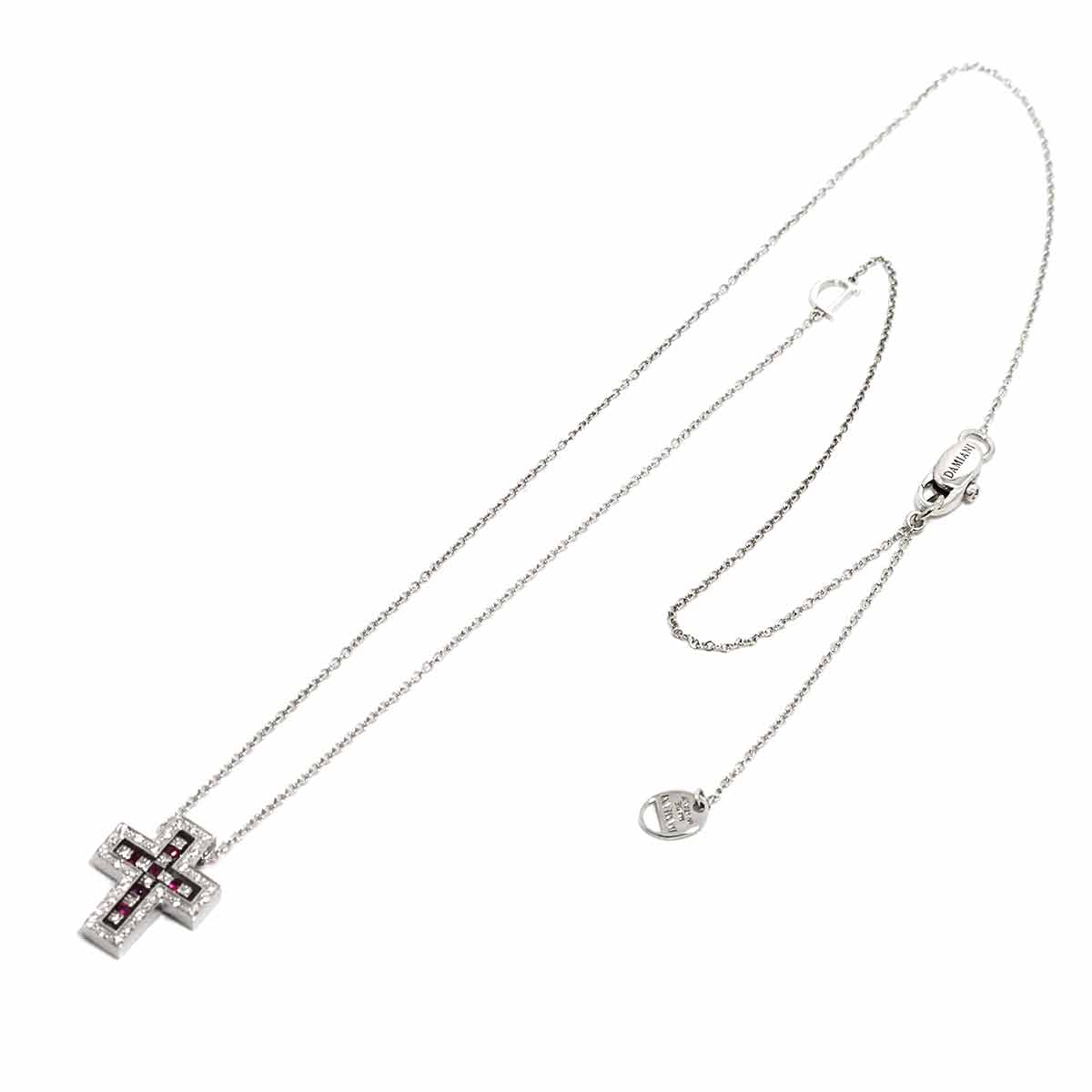 Belle Epoque Diamond Ruby Cross Necklace XXS 18K WG 750