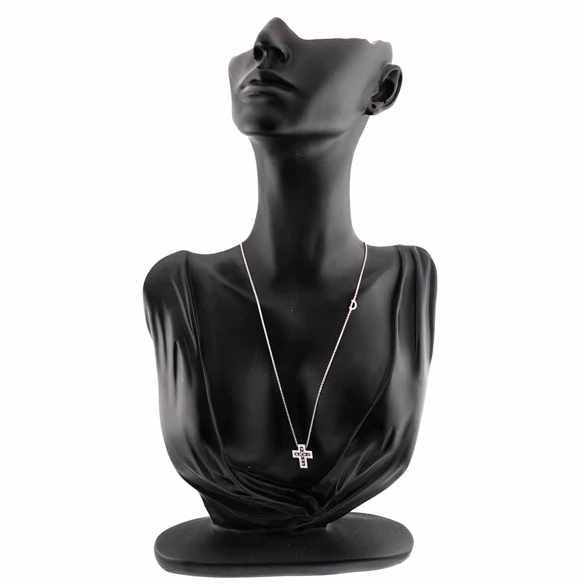 Belle Epoque Diamond Ruby Cross Necklace XXS 18K WG 750