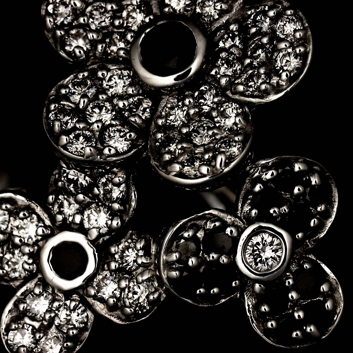 Diamond 0.45ct/0.20ct Ring 18K WG 750 Size5.25-5.5(US)