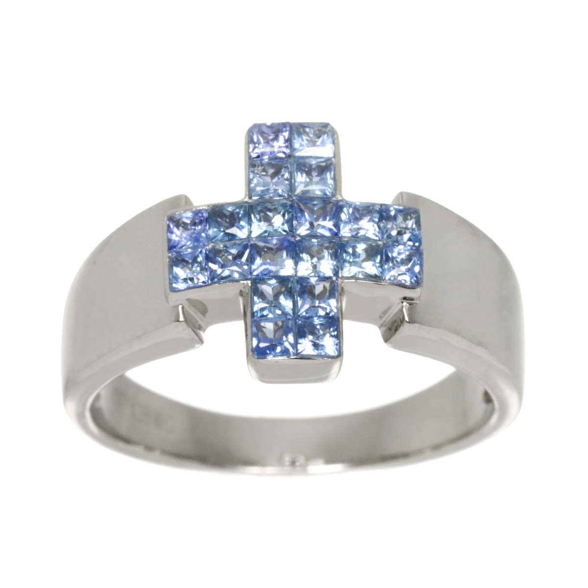 Sapphire Ring 18K WG 750 size6.25-6.5(US)