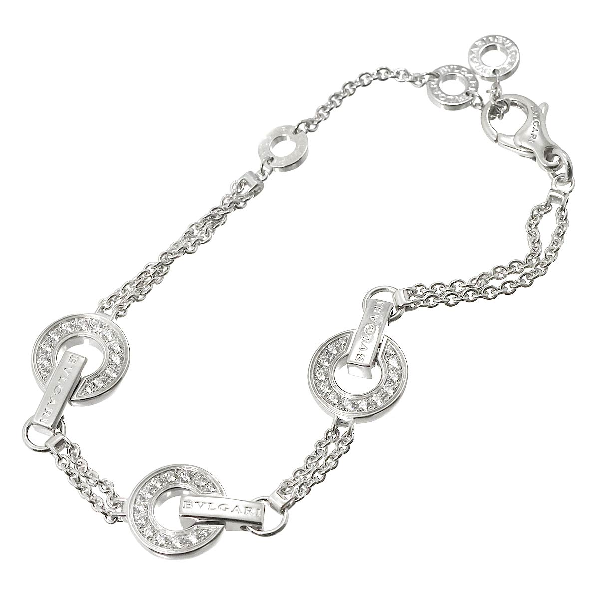 BVLGARIBVLGARI Diamond Bracelet K18 White Gold 750 sizeML