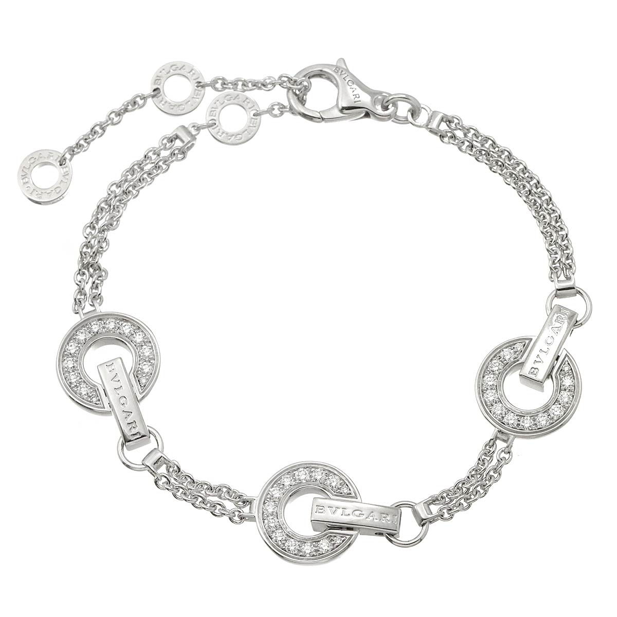BVLGARIBVLGARI Diamond Bracelet K18 White Gold 750 sizeML