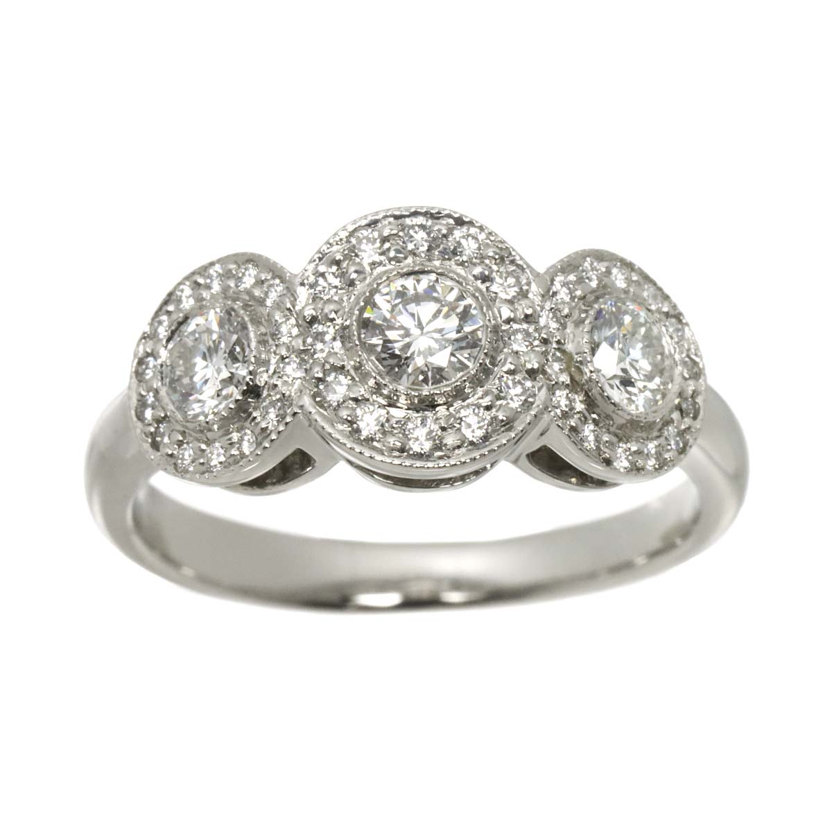 Diamond Ring Pt Platinum size5.5-5.75(US)