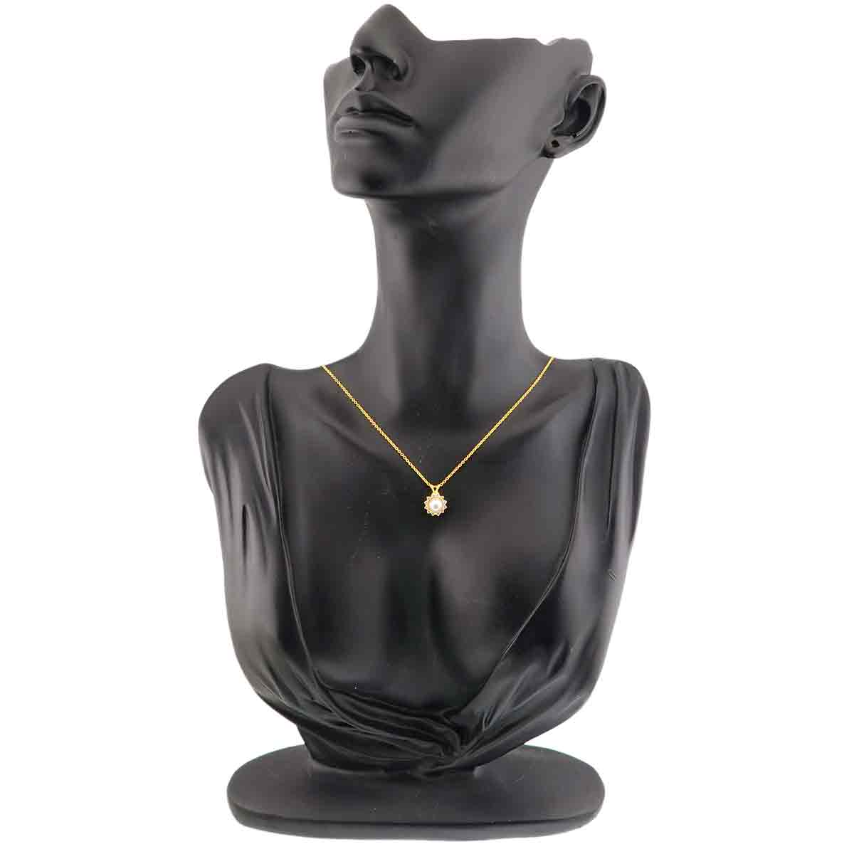 Akoya pearl 5.5mm Diamond Necklace 18K YG 750
