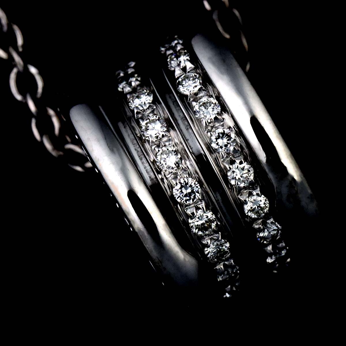 B-ZERO1 Diamond Necklace 18K WG White Gold 750