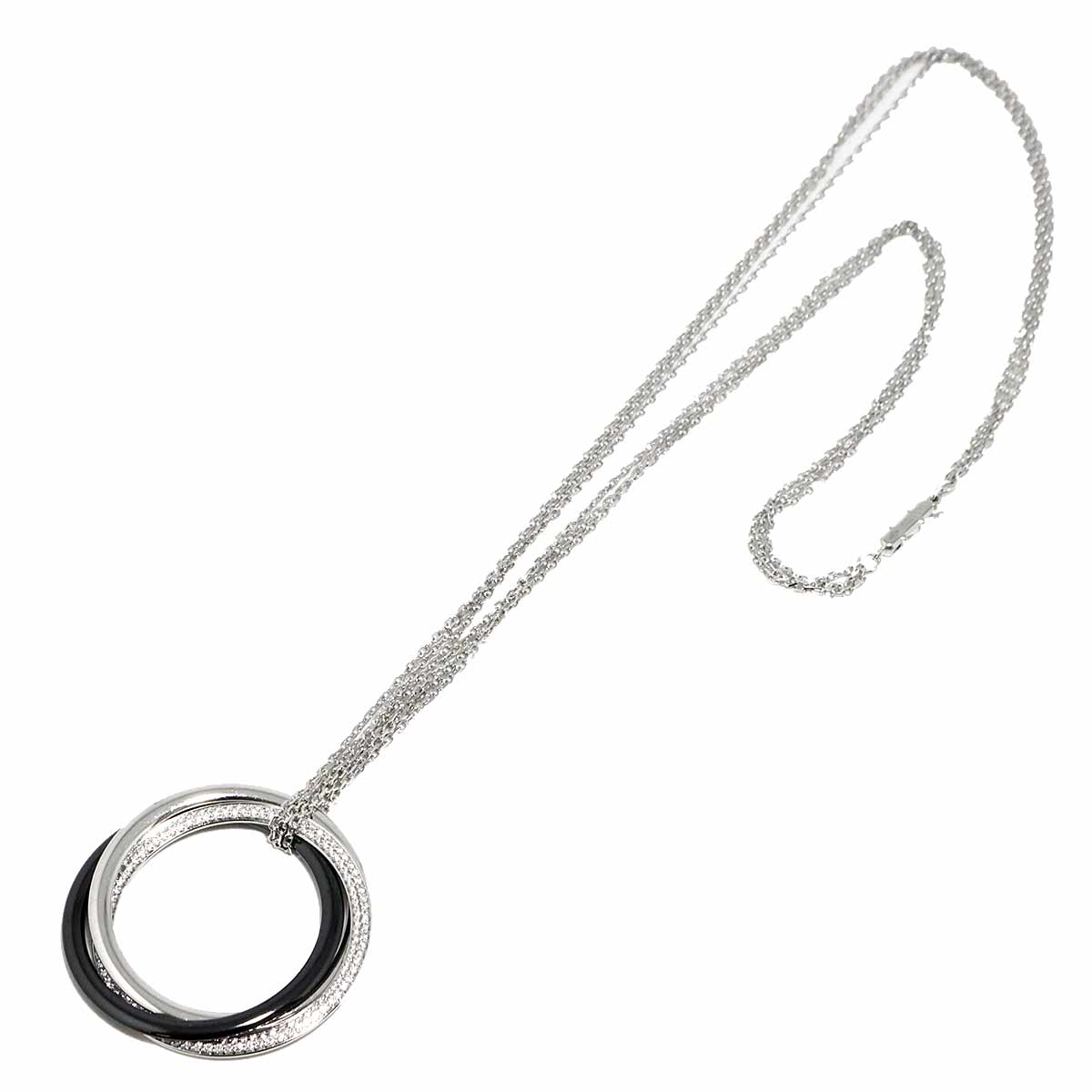 Trinity Diamond Necklace 18K WG 750 Ceramic