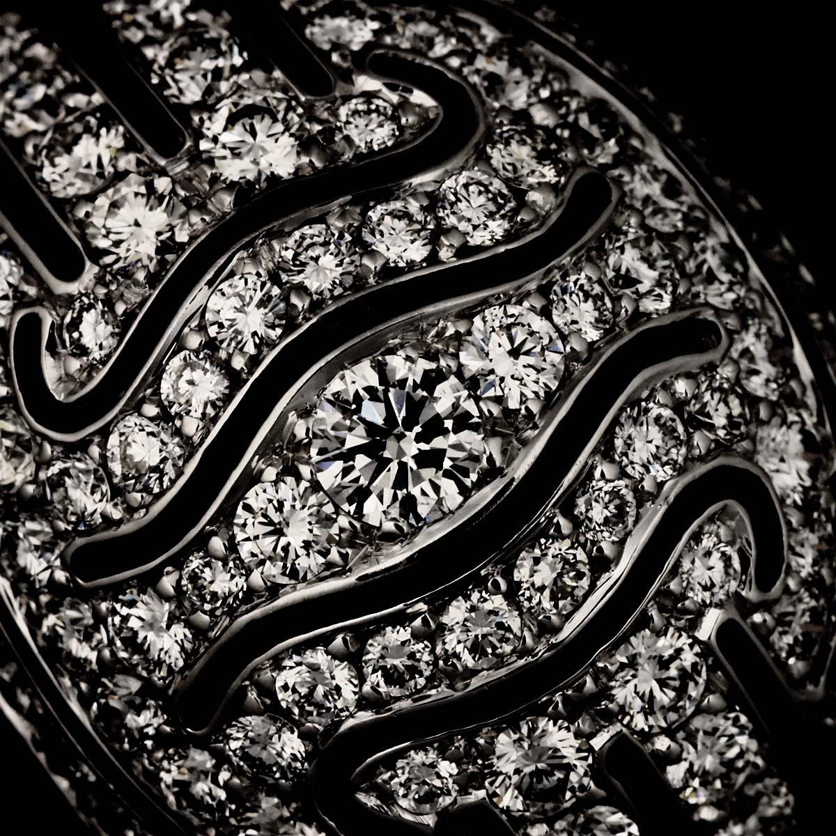 Diamond Ring 18K WG 750 size6.5-6.75(US)