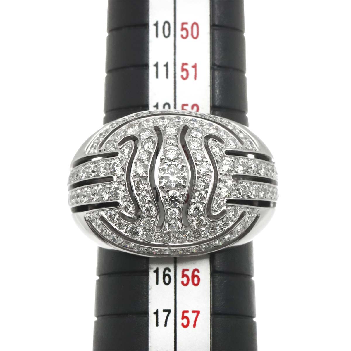 Diamond Ring 18K WG 750 size6.5-6.75(US)