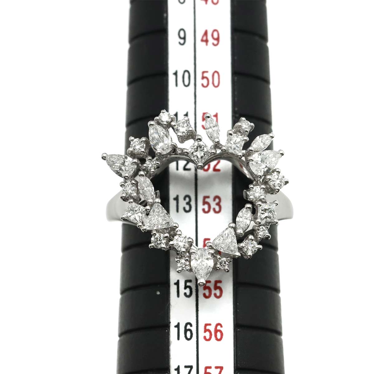 Hearts afire Diamond 0.90ct Ring 18K WG 750 Size6.25-6.5(US)