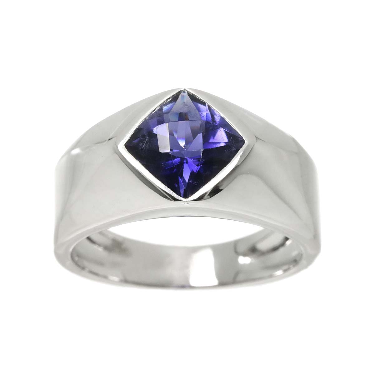 Iolite Ring 18K White Gold 750 size6(US)