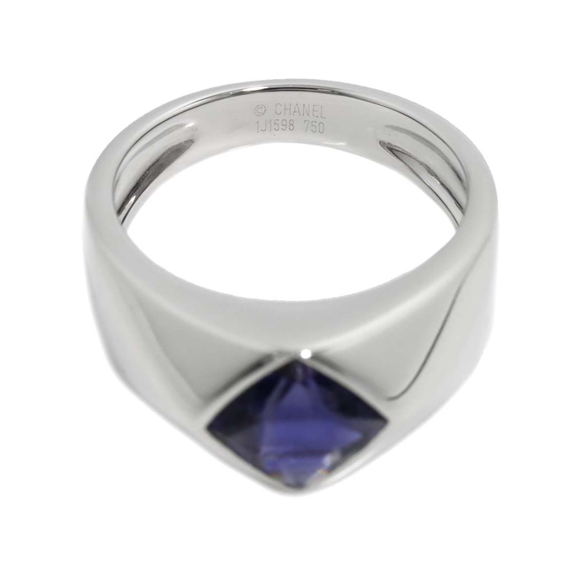 Iolite Ring 18K White Gold 750 size6(US)