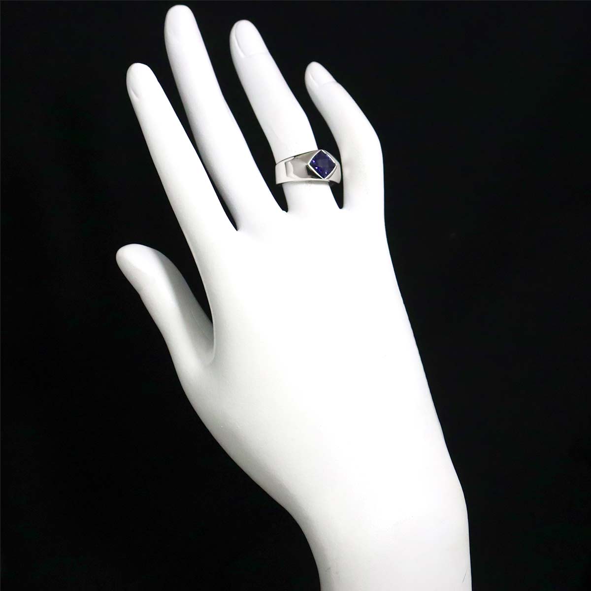 Iolite Ring 18K White Gold 750 size6(US)