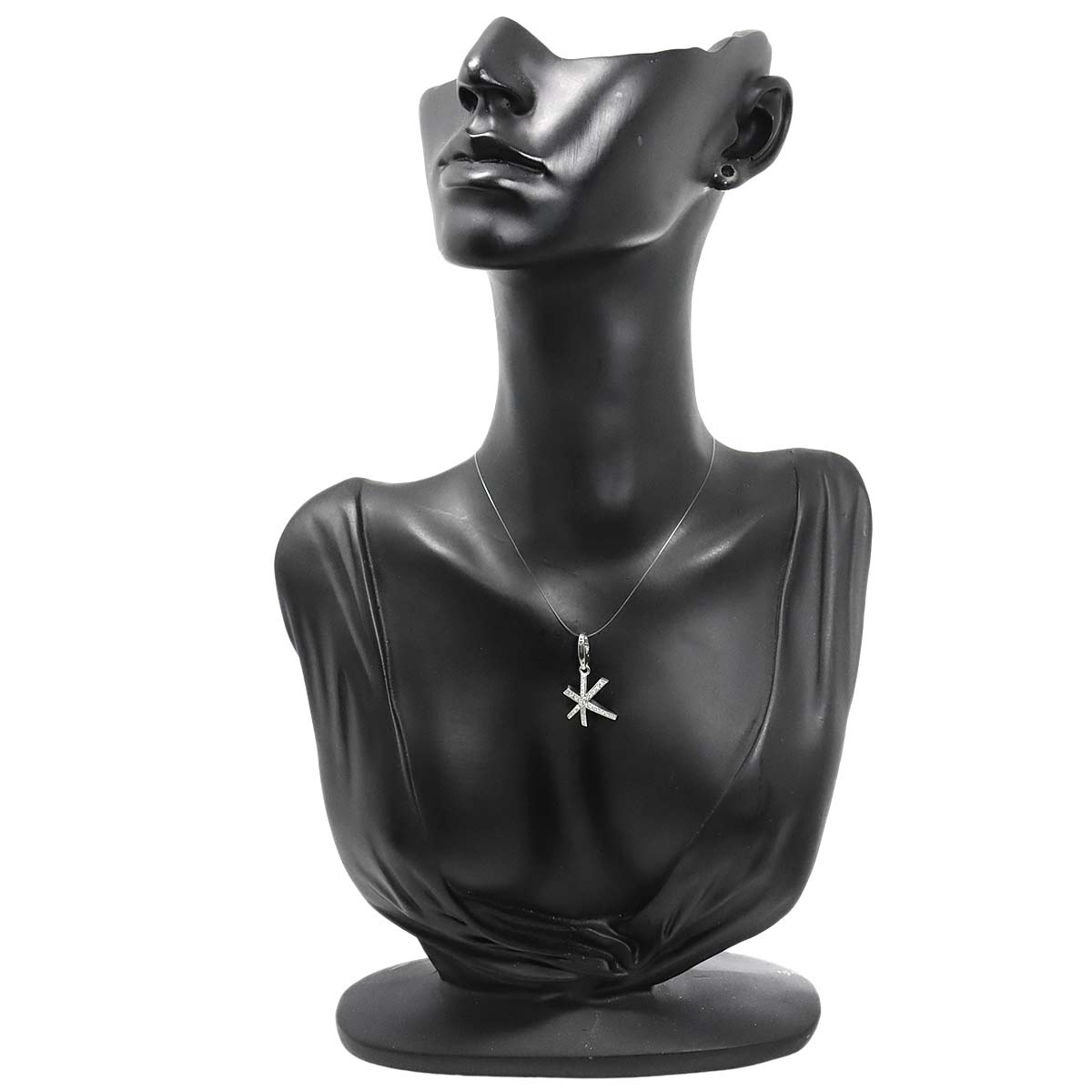 Diamond Pendant Top Charm 18K White Gold 750