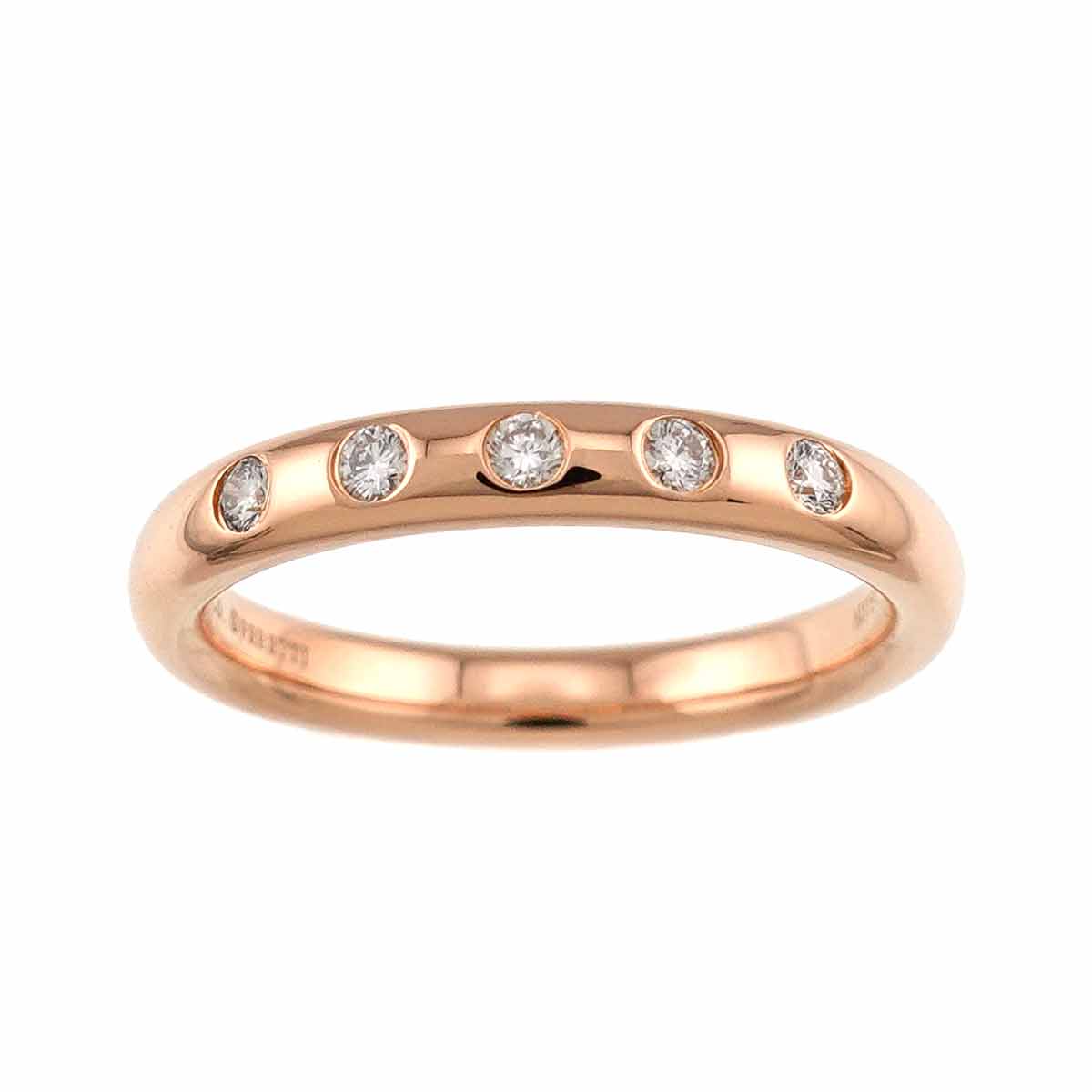 Stacking Diamond 5P Ring 18K Pink Gold 750 Size5.25-5.5(US)