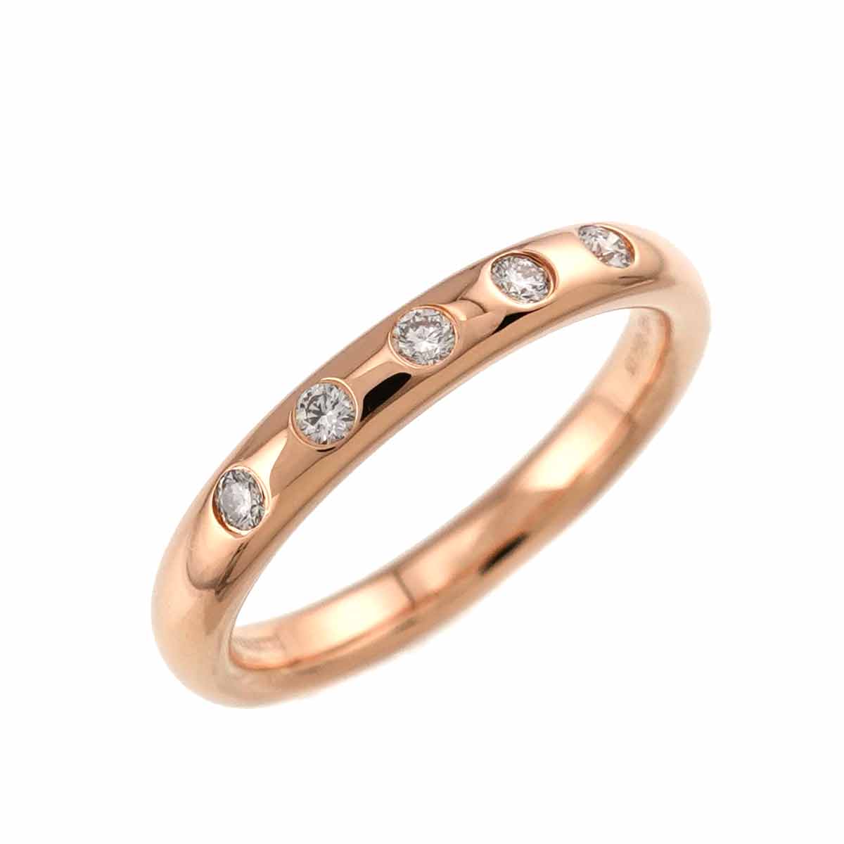 Stacking Diamond 5P Ring 18K Pink Gold 750 Size5.25-5.5(US)