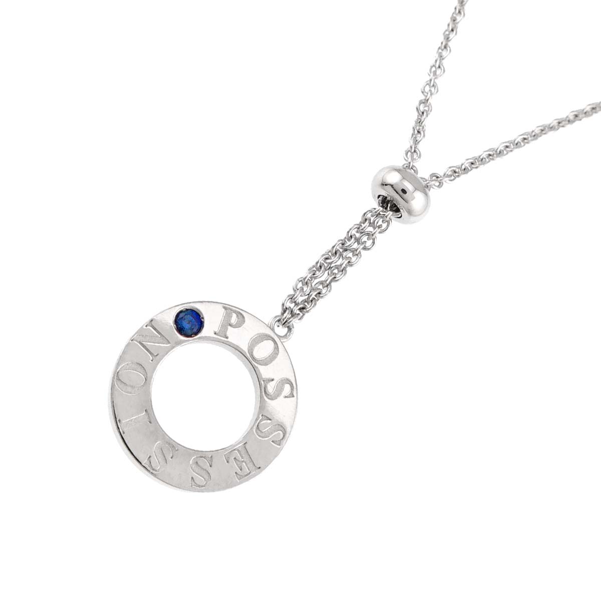 Possession Sapphire Necklace 18K White Gold 750