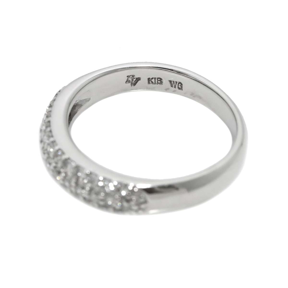Diamond 0.40ct Ring 18K WG 750 Size4-4.5(US)