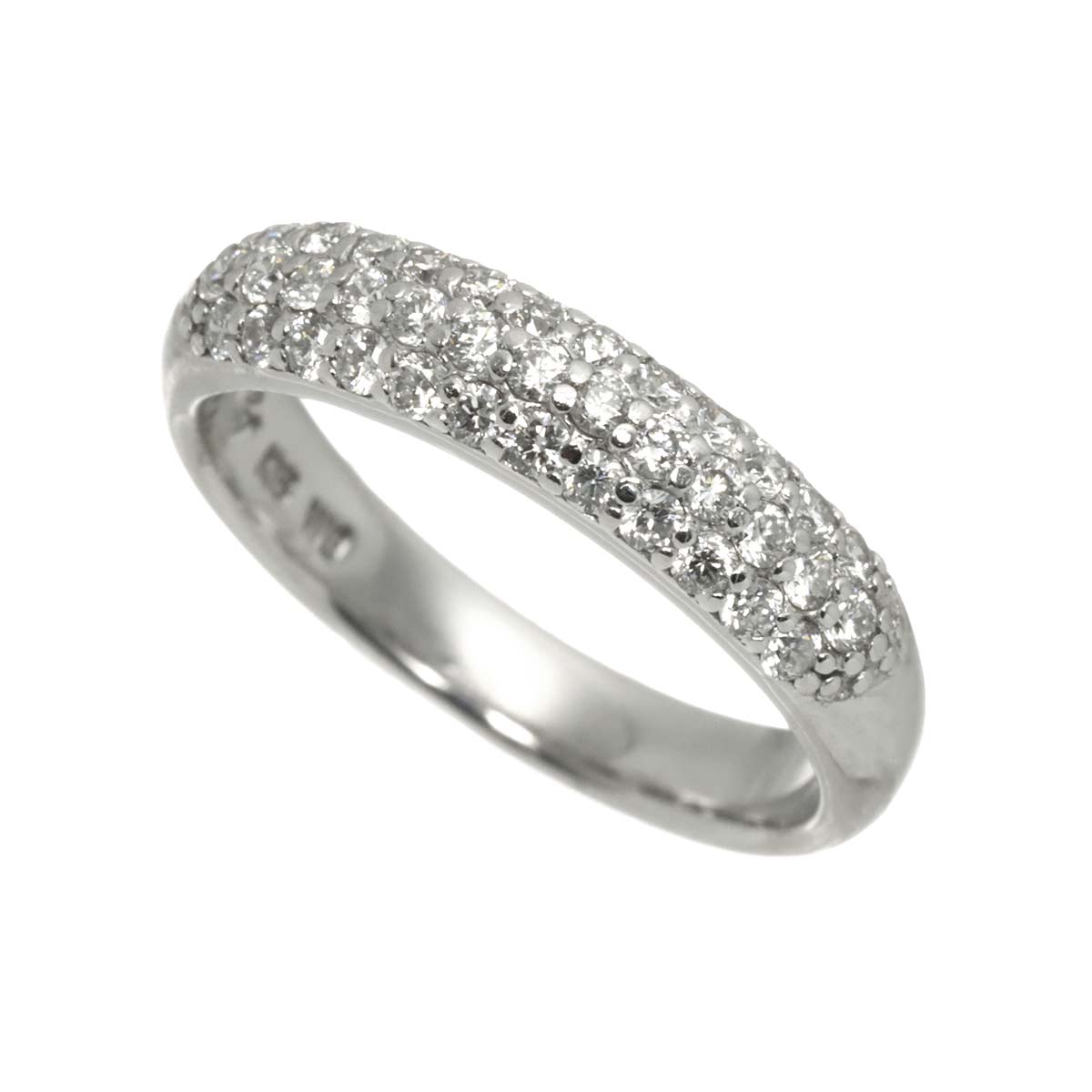 Diamond 0.40ct Ring 18K WG 750 Size4-4.5(US)