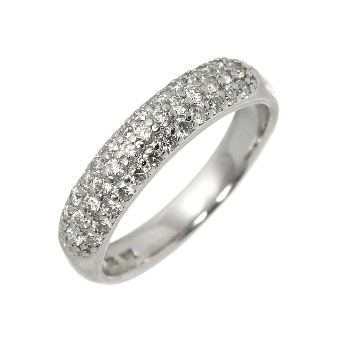 Diamond 0.40ct Ring 18K WG 750 Size4-4.5(US)