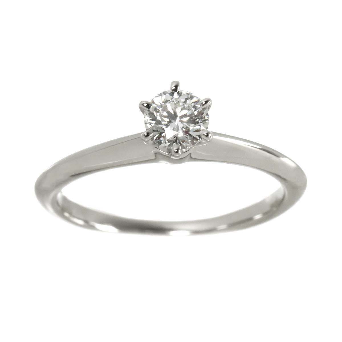 Diamond 0.35ct F/VS1/3EX Ring Pt Platinum Size5.5-5.75(US)