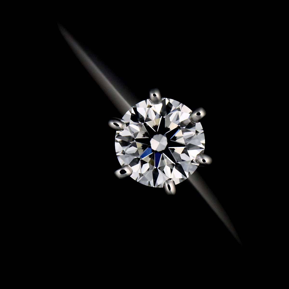 Diamond 0.35ct F/VS1/3EX Ring Pt Platinum Size5.5-5.75(US)