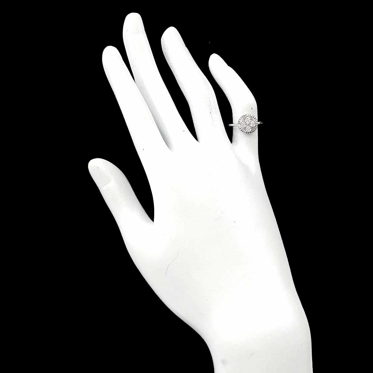 Sun Blossom Diamond Ring 18K WG 750 size49 4.75-5(US)