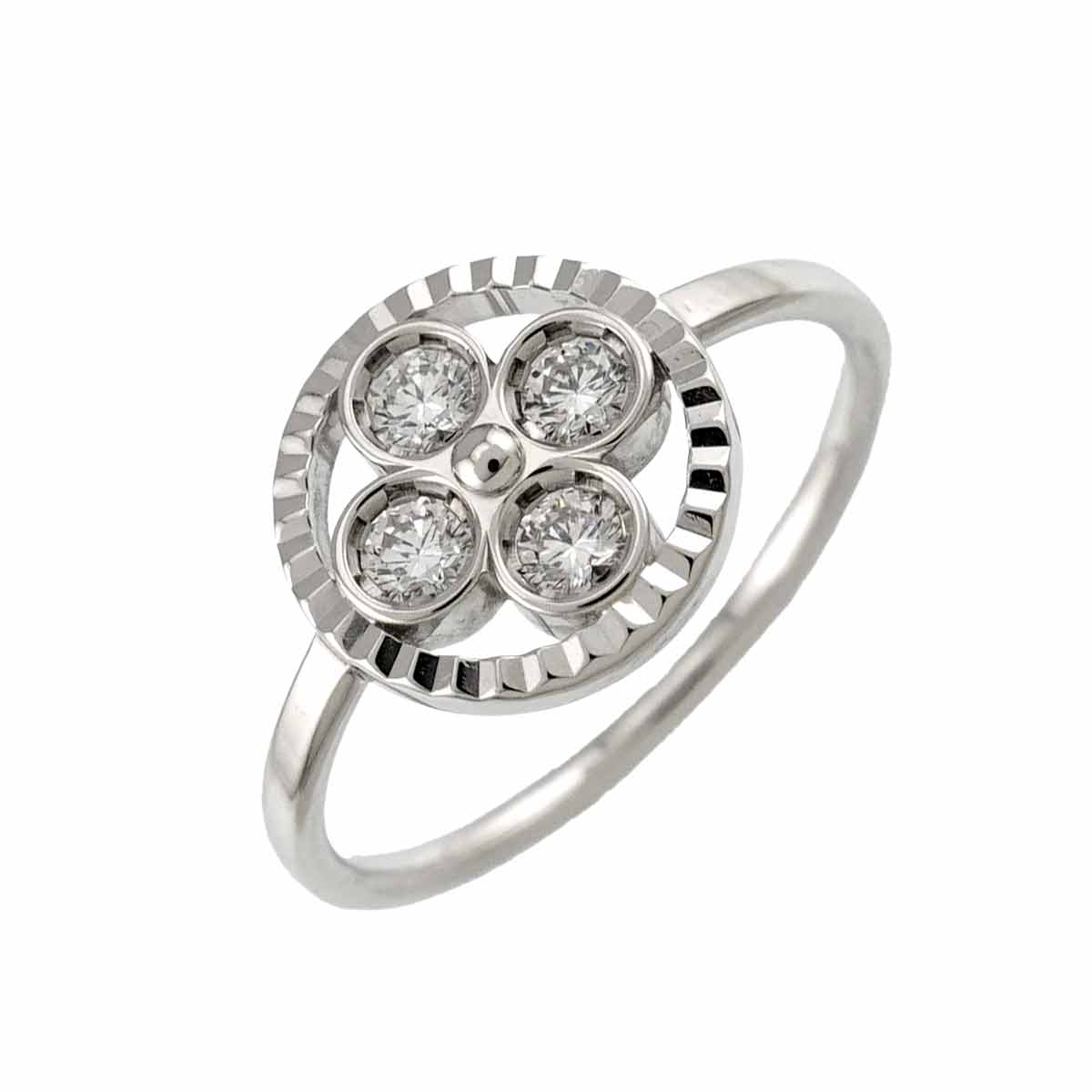 Sun Blossom Diamond Ring 18K WG 750 size49 4.75-5(US)
