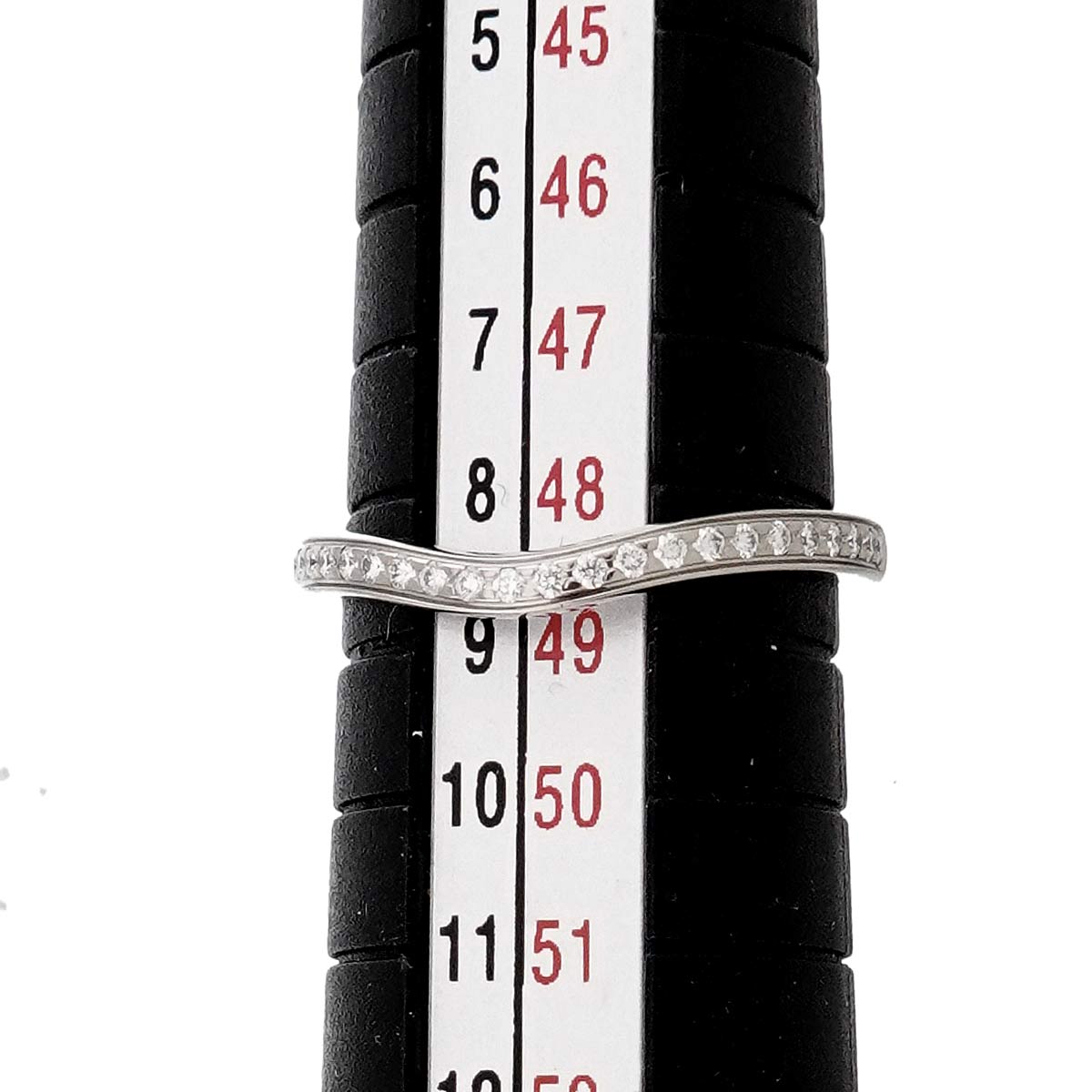 Ballerine Half Diamond Ring Pt Pt size48 4.5(US)