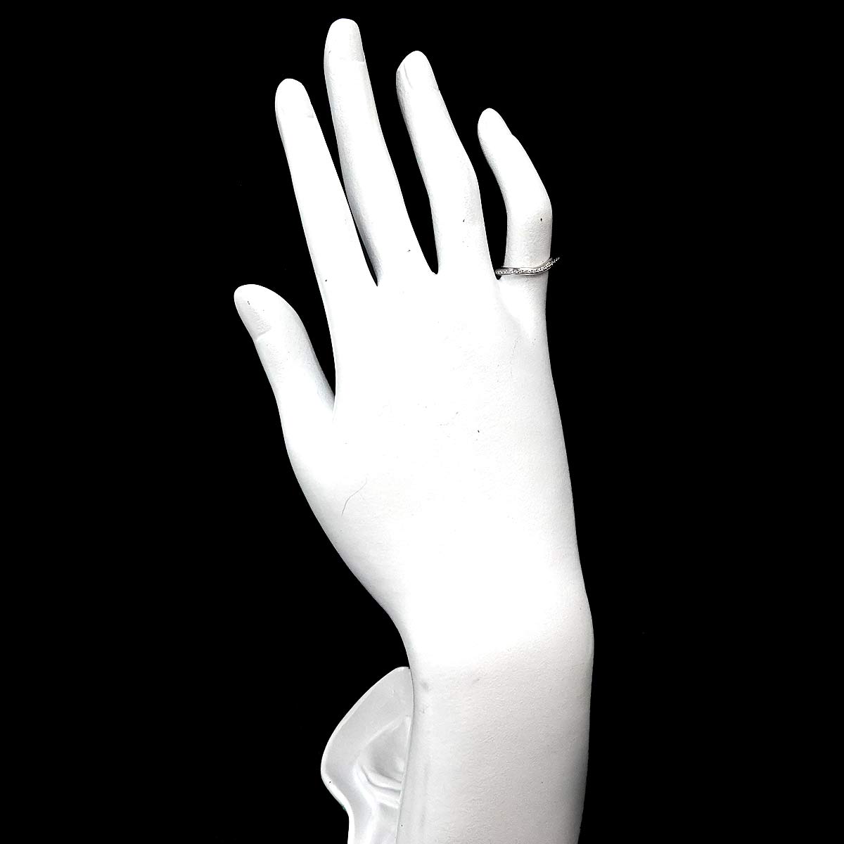 Ballerine Half Diamond Ring Pt Pt size48 4.5(US)