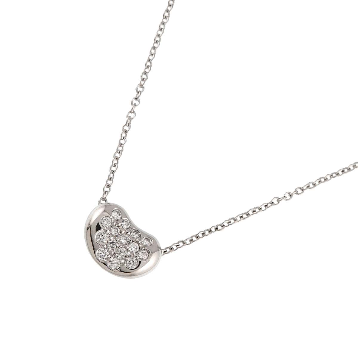 Bean Diamond Necklace Platinum