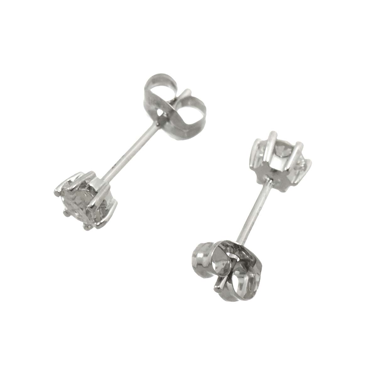 Diamond 0.15ct/0.15ct Earrings Pierced Pt Platinum