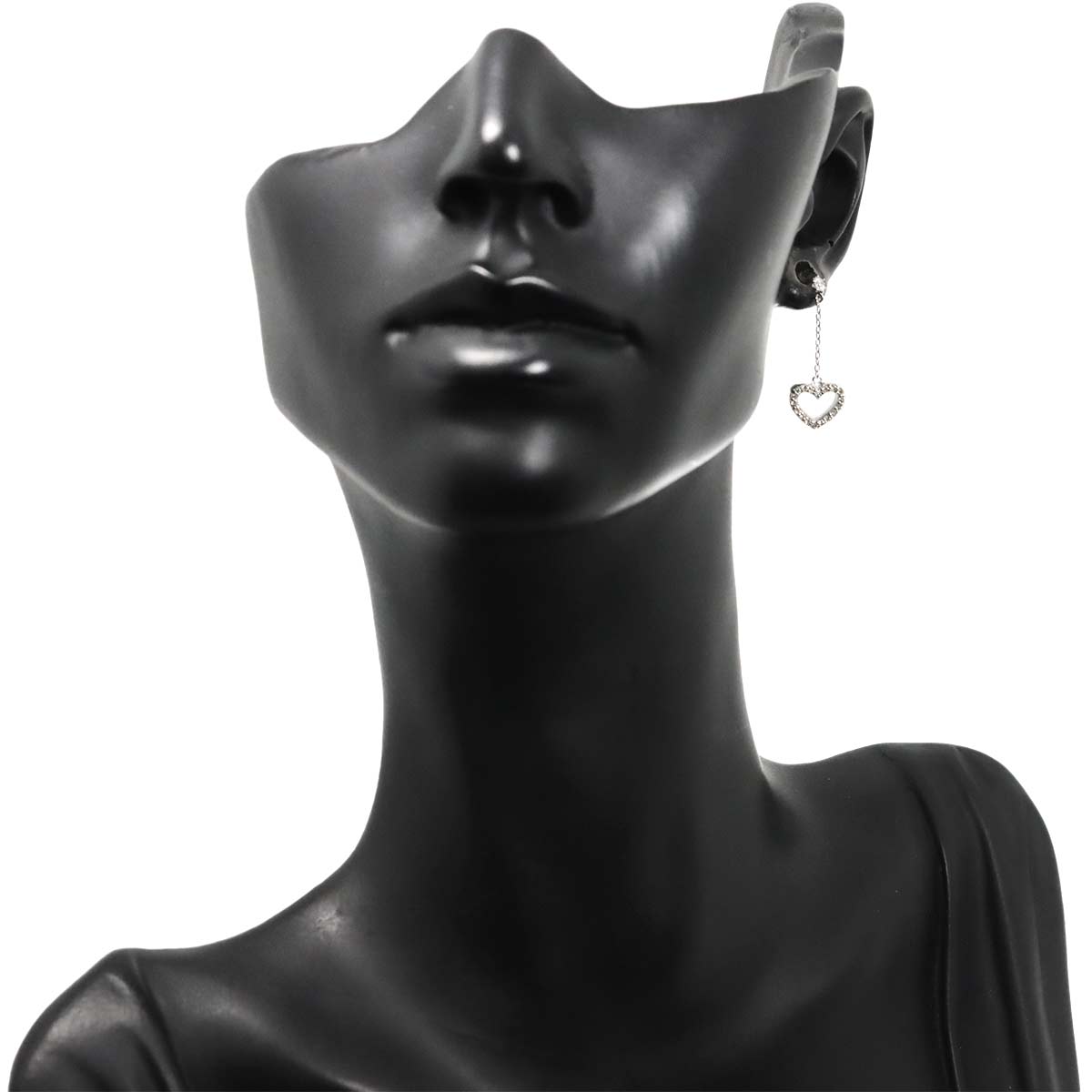 Diamond 0.15ct/0.15ct Earrings Pierced 18K K18 WG 750