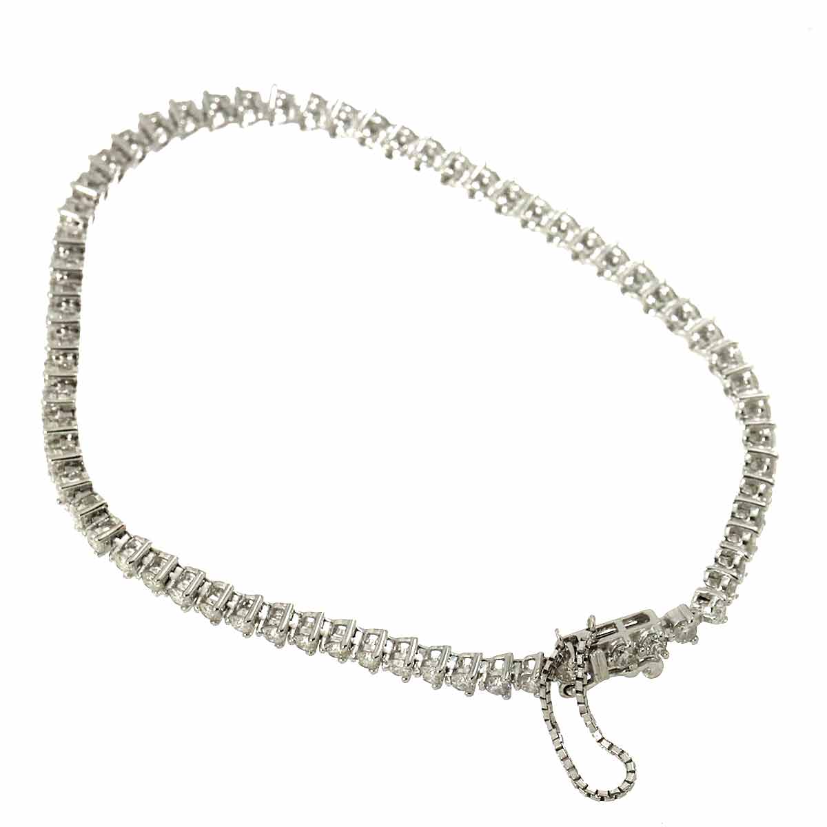 Diamond 2.00ct Bracelet 18K K18 WG White Gold 750