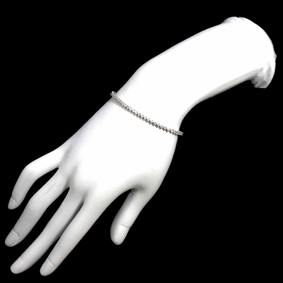 Diamond 2.00ct Bracelet 18K K18 WG White Gold 750