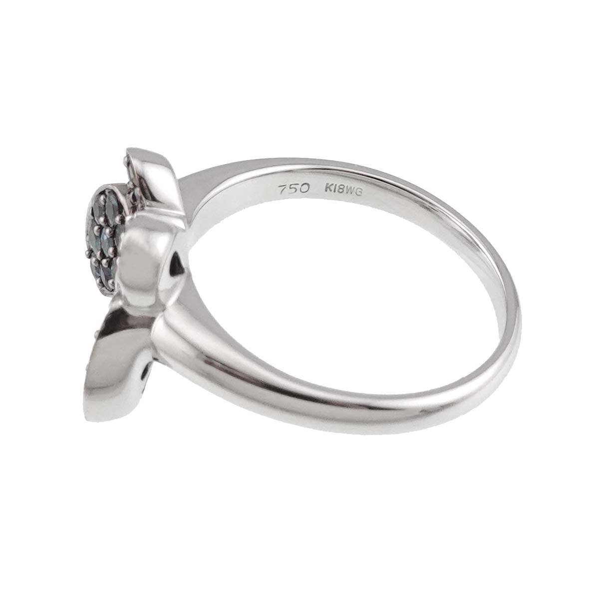 Alexandrite 0.60ct Diamond 0.06ct Ring 18K K18 WG White Gold size6(US)