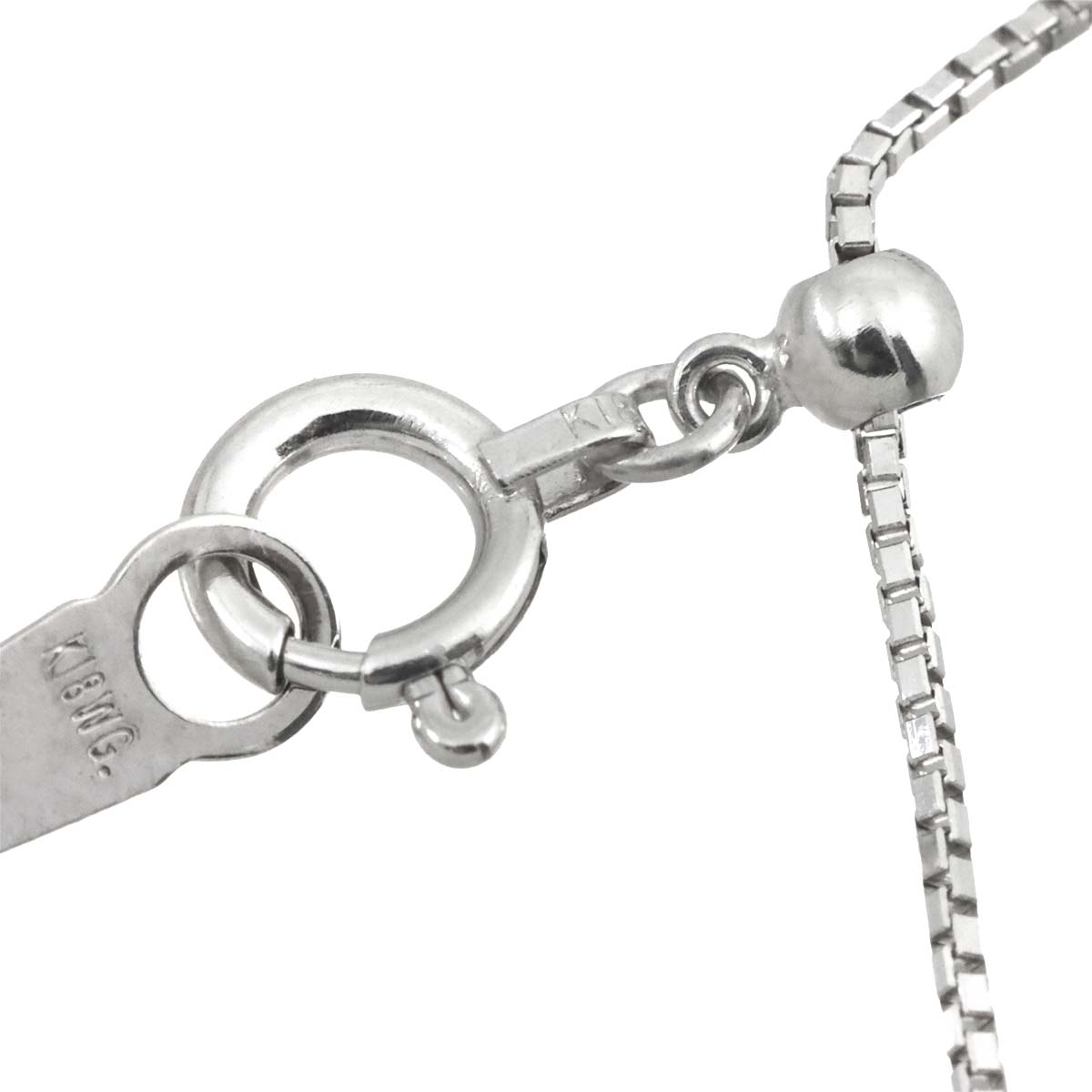 Diamond 0.23ct Necklace 18K K18 WG PG White Gold 750