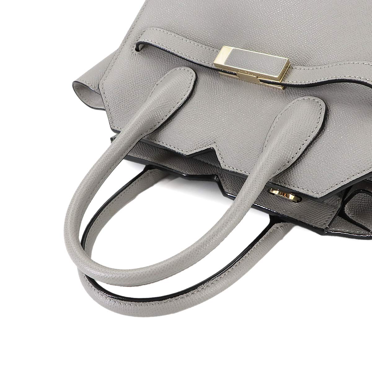 Milano Mini Hand Shoulder Bag Leather Ash Grey Purse