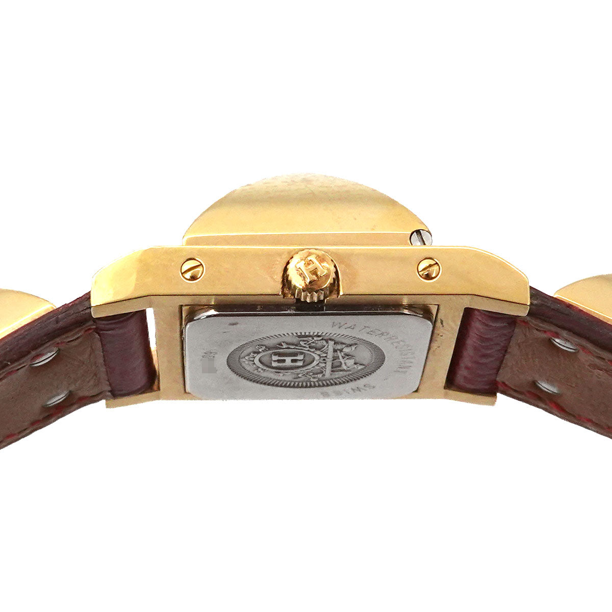 Medor Vintage pyramid Gold studs Quartz White Dial Ladies