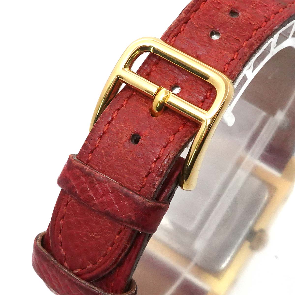 Medor Vintage pyramid Gold studs Quartz White Dial Ladies