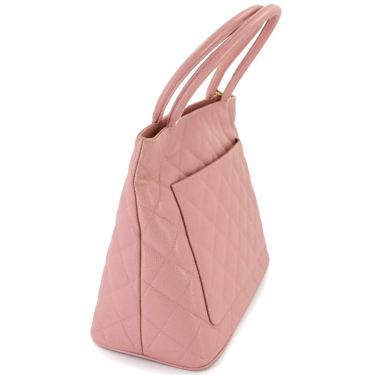 Medallion Tote Bag Leather Pink A01804 Coco Logos