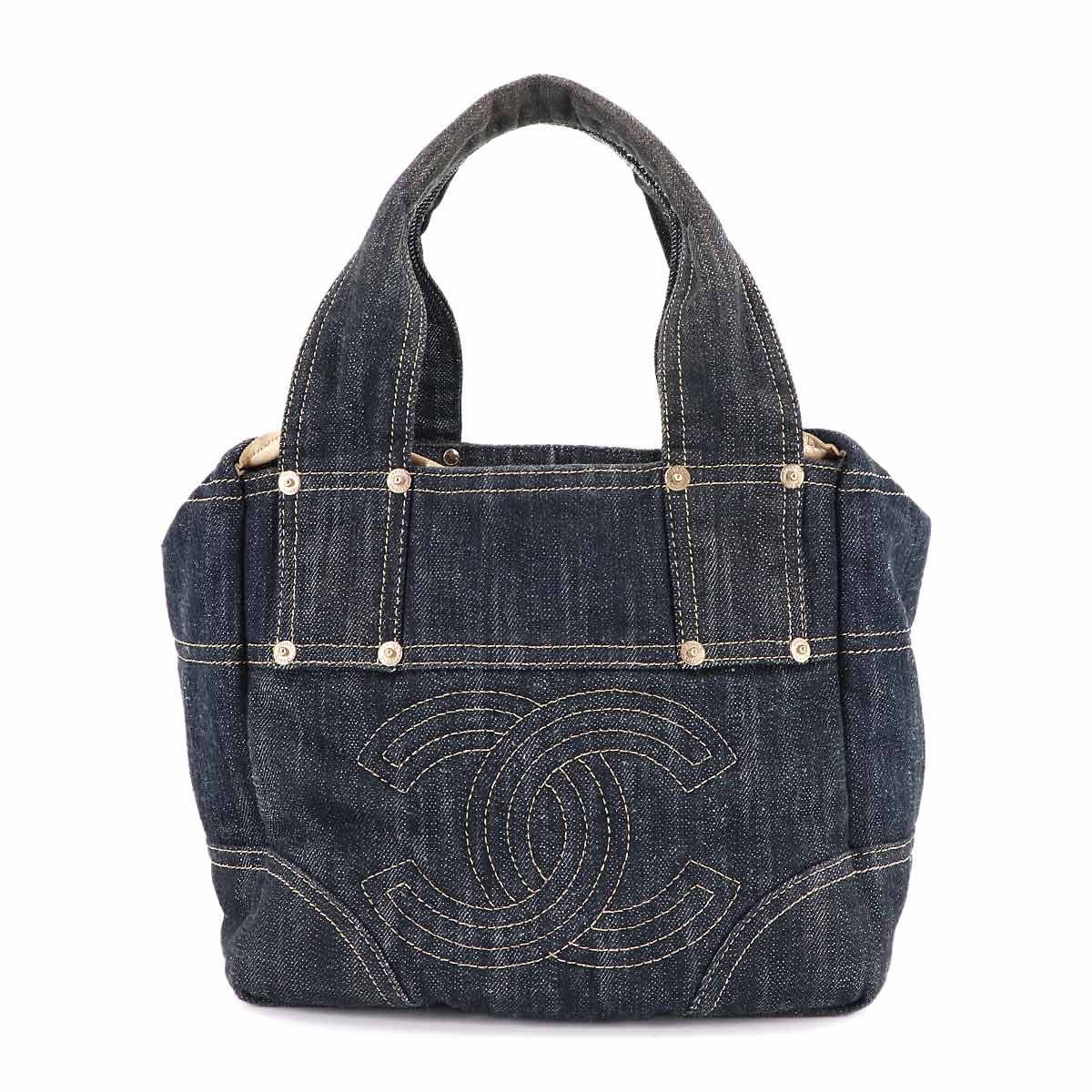 Sparkling denim Hand Bag Denim Indigo blue A31985 Purse
