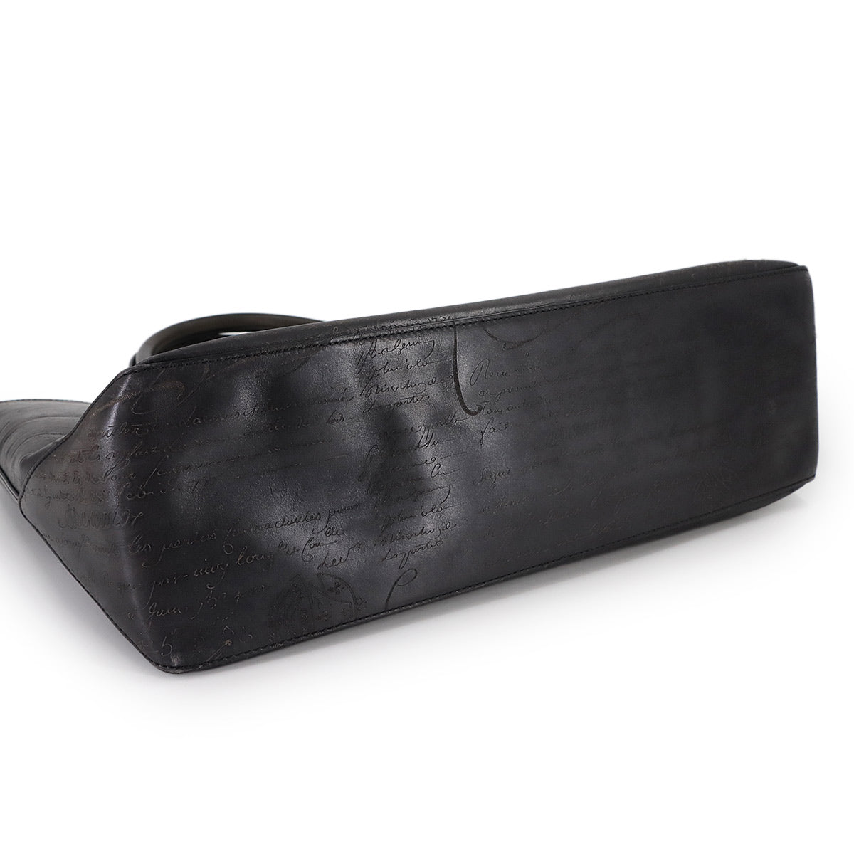 Calligraphy Toujours Tote Bag Venezia Leather Gray Purse