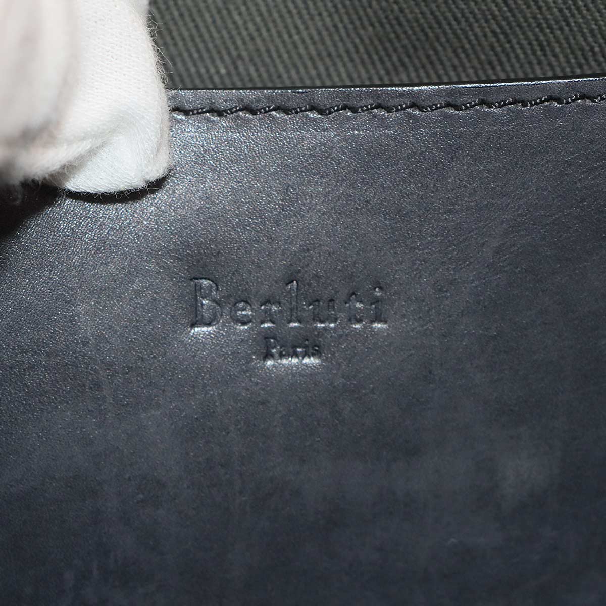 Calligraphy Toujours Tote Bag Venezia Leather Gray Purse