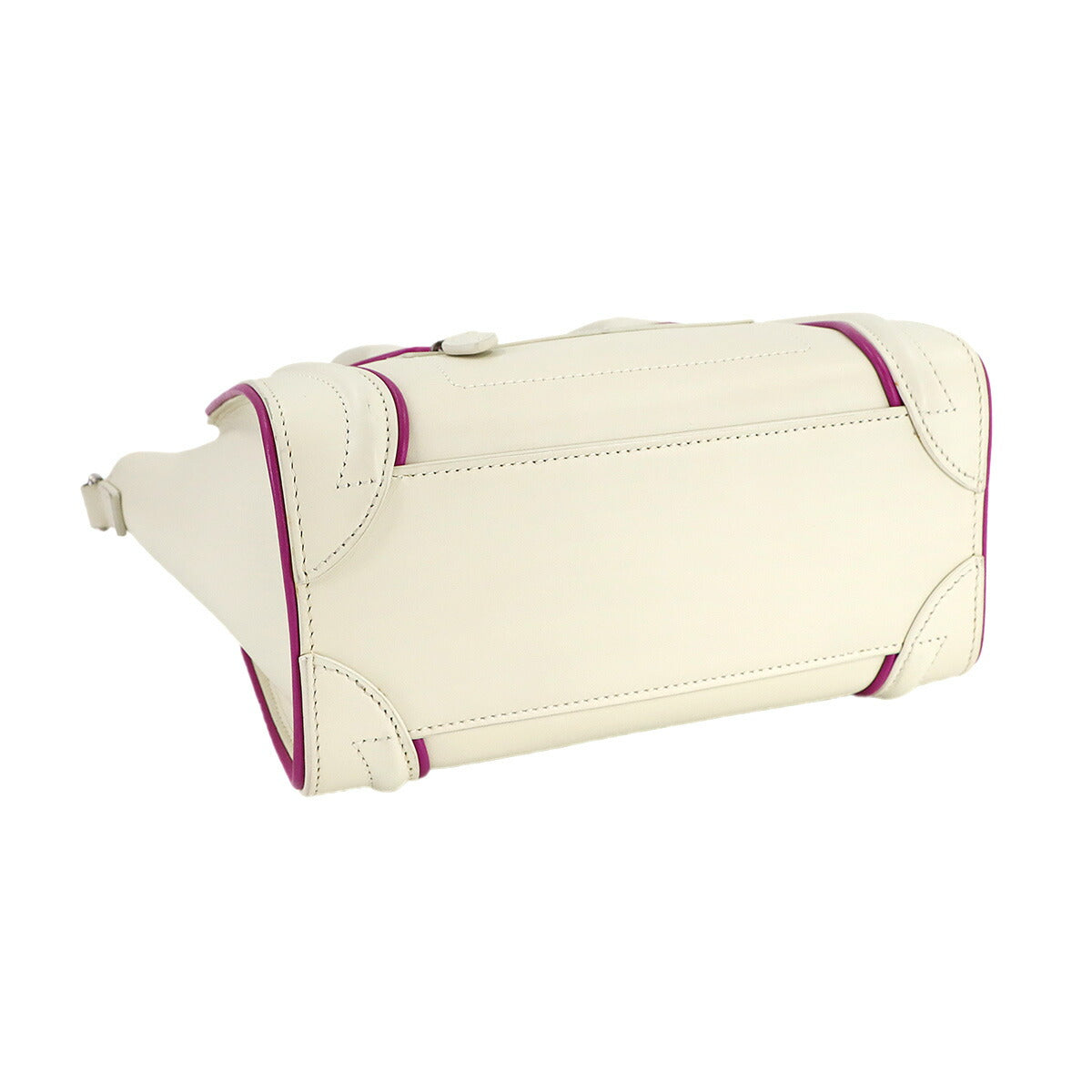 Luggage Nano Shopper Hand Shoulder Bag Leather White Pink