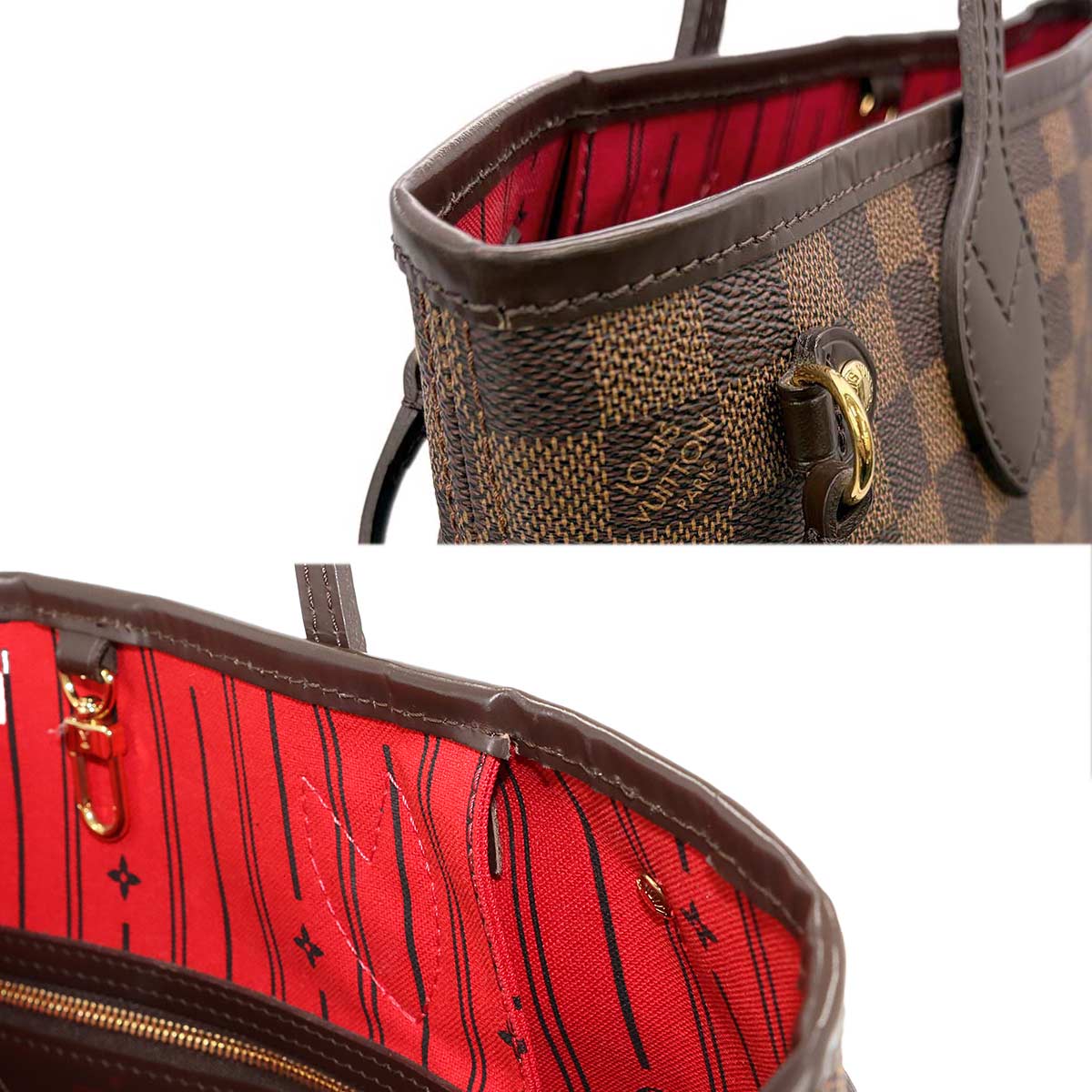 Damier Neverfull PM Tote Bag Ebene N51109 Purse