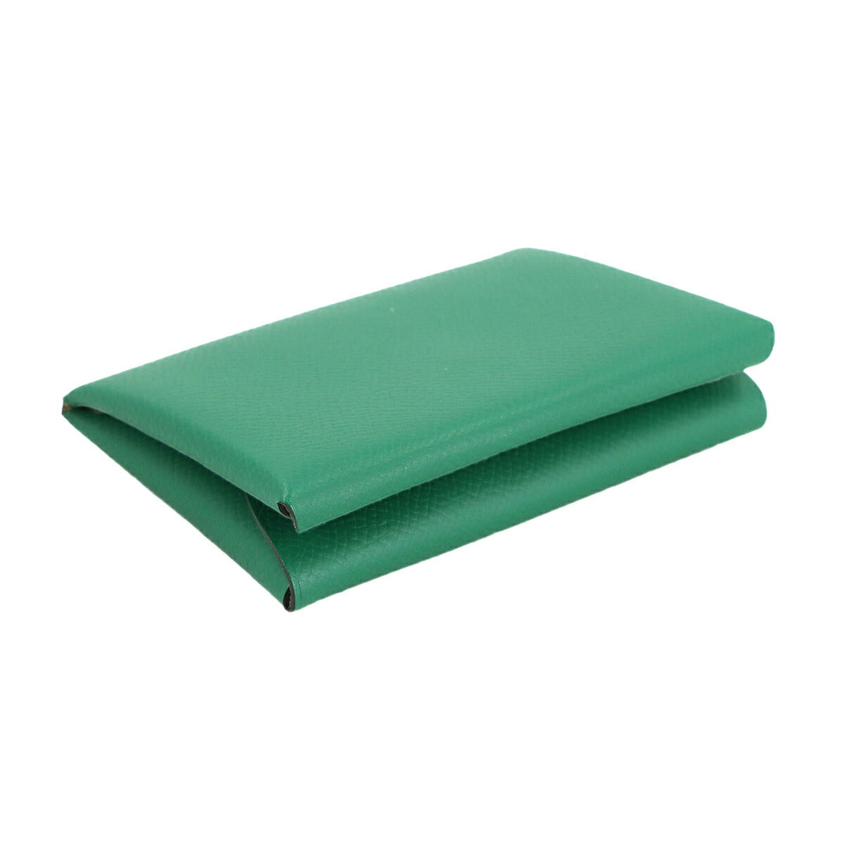 Calvi Duo Verso Card Case Epsom Vert Vertigo Jaune Milton